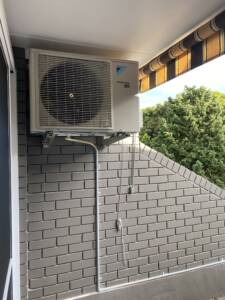 Ducted outdoor unit on the balcony at Rose Bay.
