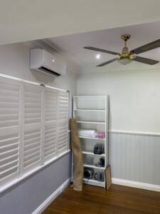 Split system installation in a bedroom at Neutral Bay