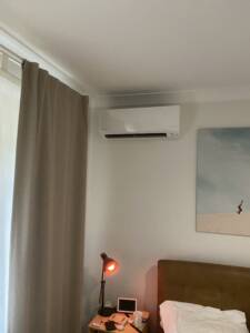 Split system ac installed in a bedroom at Cremorne