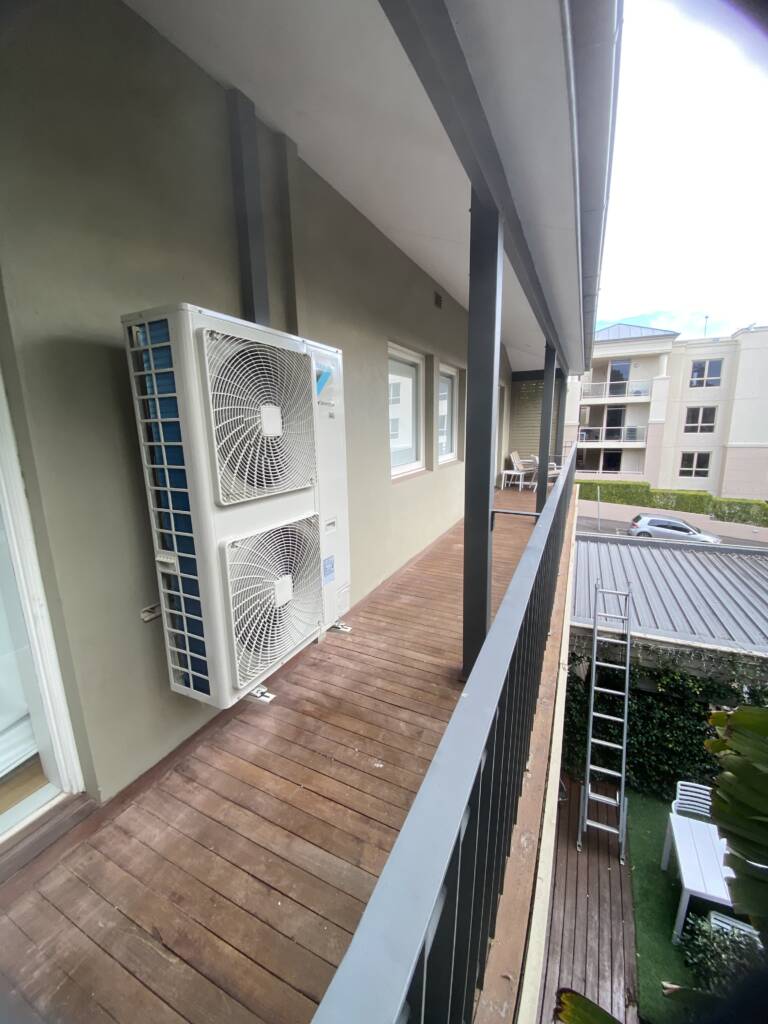 Daikin ducted system installed in a house at Neutral Bay