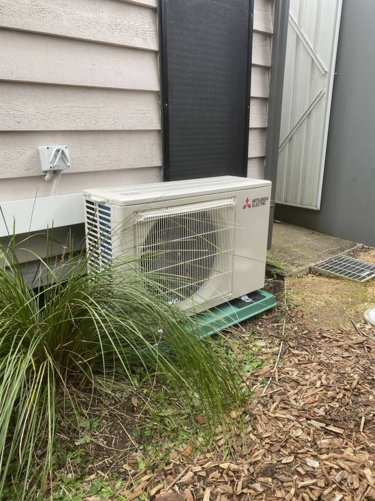 AC condenser unit installed at Mosman